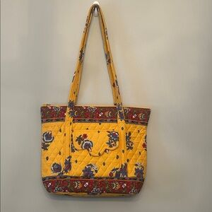 Vera Bradley French Yellow (1999) Quilted Tote Bag